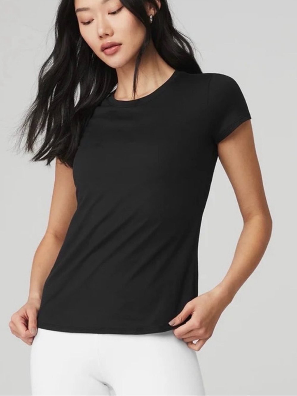 NWT ALO Yoga Alosoft Crop Finesse Short Sleeve Tee